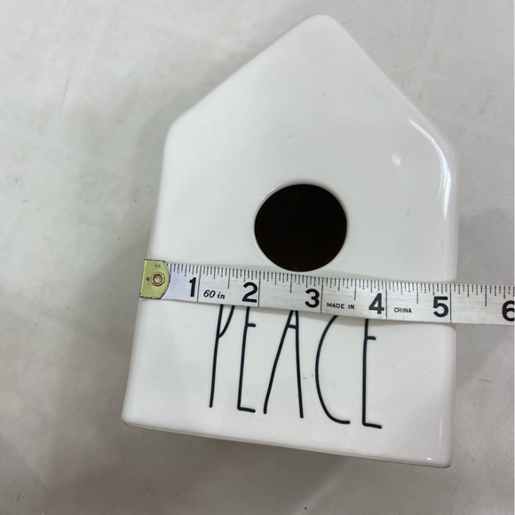 Rae Dunn artesian collection PEACE ceramic birdhouse by Magenta 213 - Picture 5 of 8